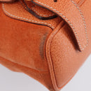 GUCCI Bamboo Backpack Suede Orange Gold 003 2058 0030 Auth 206284-15