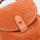 GUCCI Bamboo Backpack Suede Orange Gold 003 2058 0030 Auth 206284-17