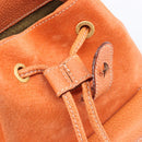 GUCCI Bamboo Backpack Suede Orange Gold 003 2058 0030 Auth 206284-20