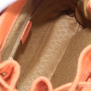 GUCCI Bamboo Backpack Suede Orange Gold 003 2058 0030 Auth 206284-22