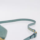 Miu Miu Vitellolux Matelasse Bag Leather 2way Turquoise Blue Gold Auth 206286M-15