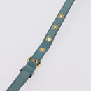 Miu Miu Vitellolux Matelasse Bag Leather 2way Turquoise Blue Gold Auth 206286M-10