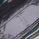 Miu Miu Vitellolux Matelasse Bag Leather 2way Turquoise Blue Gold Auth 206286M-11