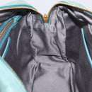 Miu Miu Vitellolux Matelasse Bag Leather 2way Turquoise Blue Gold Auth 206286M-25