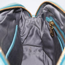 Miu Miu Vitellolux Matelasse Bag Leather 2way Turquoise Blue Gold Auth 206286M-26