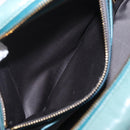 Miu Miu Vitellolux Matelasse Bag Leather 2way Turquoise Blue Gold Auth 206286M-29