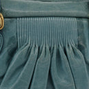 Miu Miu Vitellolux Matelasse Bag Leather 2way Turquoise Blue Gold Auth 206286M-3