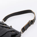 Miu Miu Shoulder Bag Leather Black Gold Auth 206289-14