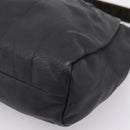 Miu Miu Shoulder Bag Leather Black Gold Auth 206289-16