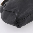 Miu Miu Shoulder Bag Leather Black Gold Auth 206289-17