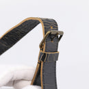 Miu Miu Shoulder Bag Leather Black Gold Auth 206289-10