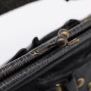 Miu Miu Shoulder Bag Leather Black Gold Auth 206289-20