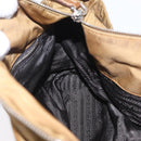 PRADA Chain Tote Bag Nylon Brown Silver Auth 206291-26