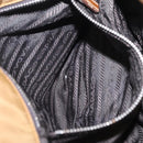 PRADA Chain Tote Bag Nylon Brown Silver Auth 206291-29