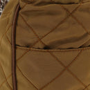 PRADA Chain Tote Bag Nylon Brown Silver Auth 206291-5