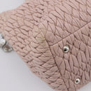Miu Miu Matelasse Chain Shoulder Bag Leather 2way Pink Silver Auth 206292A-21