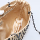 PRADA Chain Hand Bag Satin Gold Auth 206293M-17