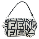 FENDI Mamma Baguette Shoulder Bag Leather Mark Jacobs Black 8BR600 Auth 206295M-1