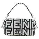 FENDI Mamma Baguette Shoulder Bag Leather Mark Jacobs Black 8BR600 Auth 206295M-2