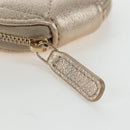 CHANEL Matelasse Coin Purse & AirPods Pro Case Lamb Skin Gold CC Auth 206296M-13