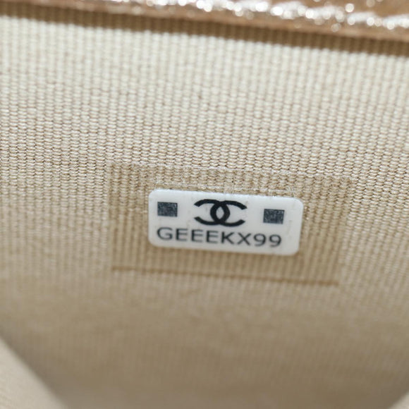 CHANEL Matelasse Coin Purse & AirPods Pro Case Lamb Skin Gold CC Auth 206296M