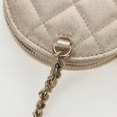 CHANEL Matelasse Coin Purse & AirPods Pro Case Lamb Skin Gold CC Auth 206296M-24