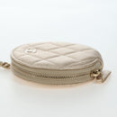 CHANEL Matelasse Coin Purse & AirPods Pro Case Lamb Skin Gold CC Auth 206296M-5