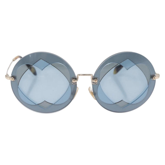 Miu Miu Sunglasses metal Silver Auth 206297A