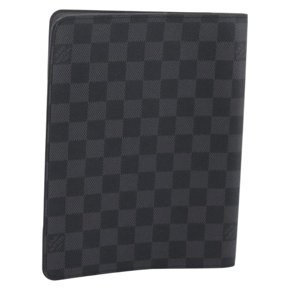 LOUIS VUITTON Damier Graphite Agenda Bureau Note Cover R20974 LV Auth 206298V