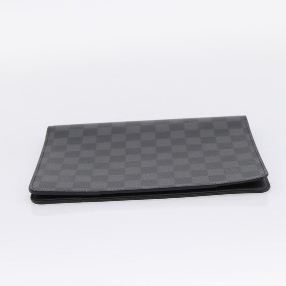 LOUIS VUITTON Damier Graphite Agenda Bureau Note Cover R20974 LV Auth 206298V