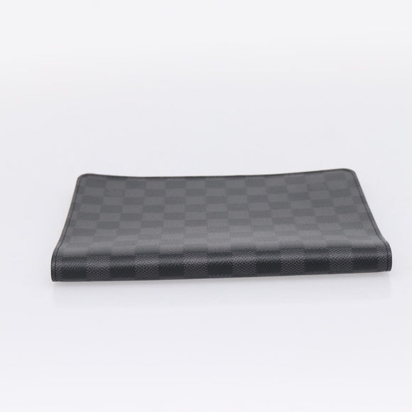 LOUIS VUITTON Damier Graphite Agenda Bureau Note Cover R20974 LV Auth 206298V