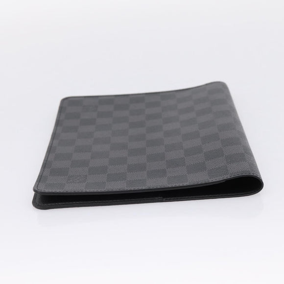 LOUIS VUITTON Damier Graphite Agenda Bureau Note Cover R20974 LV Auth 206298V