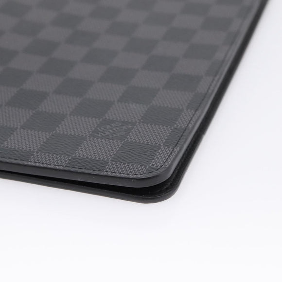 LOUIS VUITTON Damier Graphite Agenda Bureau Note Cover R20974 LV Auth 206298V