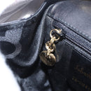 Salvatore Ferragamo Vala Chain Shoulder Bag Leather Black Gold Auth 206299-22