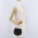 Salvatore Ferragamo Vala Chain Shoulder Bag Leather Black Gold Auth 206299-24