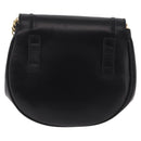 Salvatore Ferragamo Vala Chain Shoulder Bag Leather Black Gold Auth 206299-3