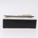 CHANEL Matelasse Chain Shoulder Bag Lamb Skin Gold White CC Auth 206300SAV-7