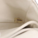 CHANEL Matelasse Chain Shoulder Bag Lamb Skin Gold White CC Auth 206300SAV-12