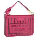 LOUIS VUITTON Monogram Neverfull Inside Out MM Pouch Pouch Pink LV Auth 206301V-1