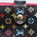 LOUIS VUITTON Monogram Multicolor Agenda PM Cover Black R21076 Auth 206303A-17