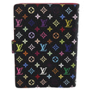 LOUIS VUITTON Monogram Multicolor Agenda PM Cover Black R21076 Auth 206303A-2
