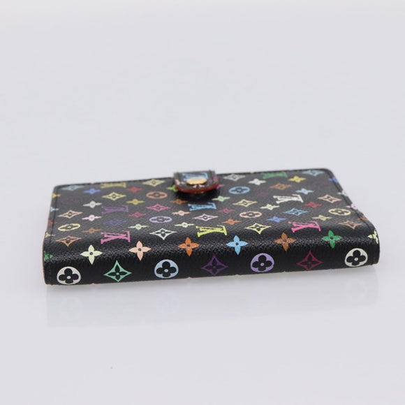 LOUIS VUITTON Monogram Multicolor Agenda PM Cover Black R21076 Auth 206303A