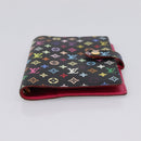 LOUIS VUITTON Monogram Multicolor Agenda PM Cover Black R21076 Auth 206303A-6