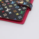 LOUIS VUITTON Monogram Multicolor Agenda PM Cover Black R21076 Auth 206303A-7