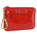 LOUIS VUITTON Vernis Pochette Cle NM Purse Rouge Grunadine M91737 LV Auth 206305-1