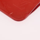 LOUIS VUITTON Vernis Pochette Cle NM Purse Rouge Grunadine M91737 LV Auth 206305-16