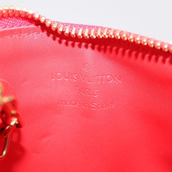 LOUIS VUITTON Vernis Pochette Cle NM Purse Rouge Grunadine M91737 LV Auth 206305