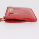 LOUIS VUITTON Vernis Pochette Cle NM Purse Rouge Grunadine M91737 LV Auth 206305-5
