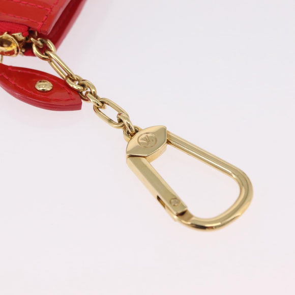 LOUIS VUITTON Vernis Pochette Cle NM Purse Rouge Grunadine M91737 LV Auth 206305