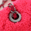CHANEL Matelasse 30 Chain Shoulder Bag Pile Pink Silver CC Auth 206311SAM-15
